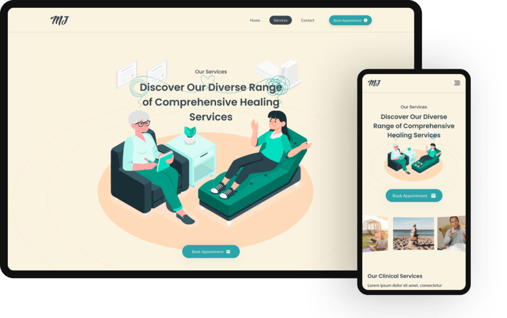 Website Designs for Therapists and therapy practices hivesourced