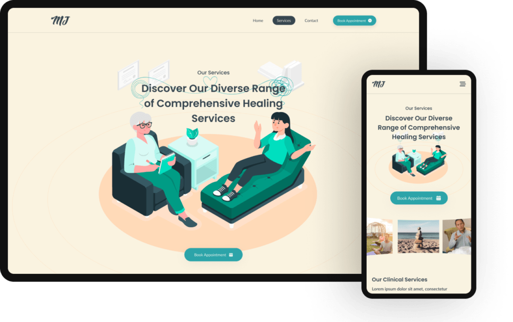 Website Designs for Therapists and therapy practices hivesourced